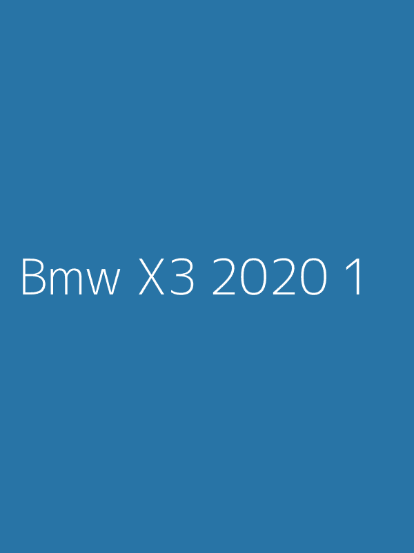 2020 Bmw X3